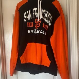 San Francisco Baseball Black and Orange Hoodie
